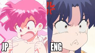 Ranma 12 2024 JAPANESE VS ENGLISH DUB Comparison  Episode 1 REUPLOAD [upl. by Yznyl]