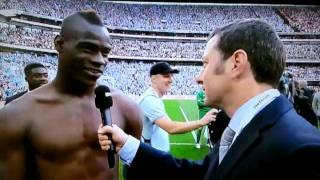 Mario Balotelli funny interview after FA Cup Final [upl. by Norre414]