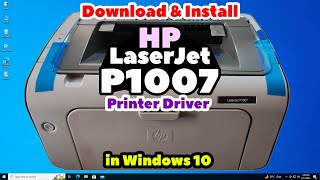 How to Download amp Install HP LaserJet P1007 Printer Driver Manually in Windows 10 PC or Laptop [upl. by Alset]