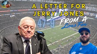 A LETTER FOR JERRY JONES FROM A LIONS FAN [upl. by Jamila]