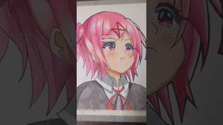 Drawing Natsuki pouting face final shorts [upl. by Jeraldine]