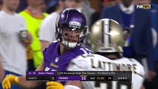 Adam Thielen vs Marshon Lattimore amp Stefon Diggs vs Ken Crawley 2017 Divisional  WR vs CB Matchup [upl. by Eytteb308]