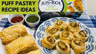 3 Puff Pastry Recipes  Quick amp Easy Appetizers I How to use Puff Pastry Sheet [upl. by Ynatterb767]