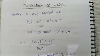 Ionization of water [upl. by Esom114]