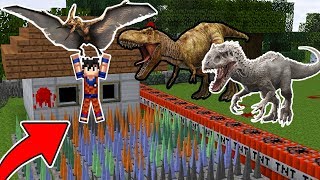 FOMOS ENGANADOS PELA ARMADILHA CONTRA OS DINOSSAUROS NO MINECRAFT [upl. by Oek194]