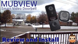 MUBVIEW Wireless Doorbell Camera with Chime Review and Installation wirelesscamera wificamera [upl. by Aneba210]