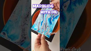 Oil Marbling Technique  Marbling A Paper Marbling Effects For Workshop marblingart marbling [upl. by Shannah]