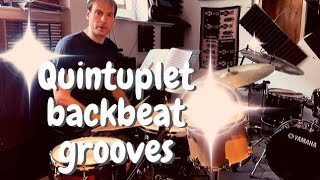 Quintuplet Backbeat Grooves [upl. by Ellenid812]