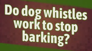 Do dog whistles work to stop barking [upl. by Hanforrd]