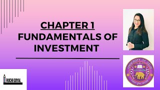 BCOM HONS 2022 FUNDAMENTALS OF INVESTMENT  DU  3rd Year  INVESTMENT BASICS THEORY TOPICS BCOM H [upl. by Heidt]