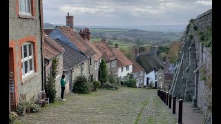 Gold Hill Shaftesbury England  above on and below the famous hill [upl. by Rhoades257]