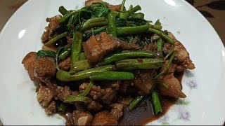 Adobong Baboy na may sitaw at kangkong masarap magkamay kapag ganito ang ulam ownversion [upl. by Maureene]