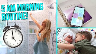 MY 5AM MORNING ROUTINE WITH A NEWBORN [upl. by Anneehs340]