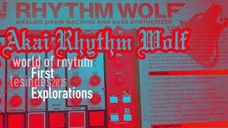 AKAI RHYTHM WOLF  First Explorations [upl. by Xuagram]