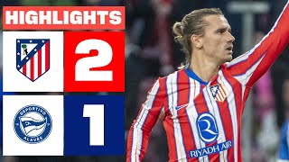 ATLÉTICO DE MADRID 2  1 DEPORTIVO ALAVÉS I RESUMEN LALIGA EA SPORTS [upl. by Nnaasil]