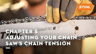 Chapter 5 Adjusting Your Chain Saw’s Chain Tension  STIHL Tutorial [upl. by Mendelsohn]