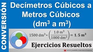 Decímetros Cúbicos a Metros Cúbicos dm3 a m3 Muy sencillo [upl. by Carlo]