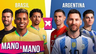 BRASIL X ARGENTINA QUEM É MELHOR  MANO A MANO DAS ELIMINATÓRIAS DA COPA [upl. by Cressi664]