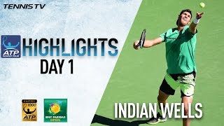 Highlights Khachanov Fratangelo Win At Indian Wells 2017 Thursday [upl. by Emanuel]