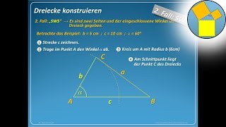 Dreiecke konstruieren 2  SWS  Rueff [upl. by Whitnell]