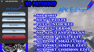 APK EDITOR PRO  TUTORIAL CARA MEMBUAT APLIKASI MOD [upl. by Bradney]