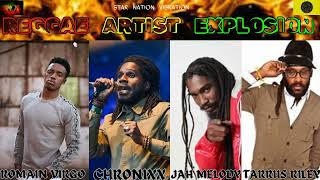 REGGAE MIXTAPE ARTIST EXPLOSION FT ROMIAN VIRGOTARRUS RILEYJAH MELODY CHRONIXX 4 GIANTS BLAZING [upl. by Russon]