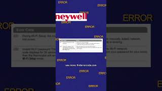 Honeywell Thermostat Error Codes E01 and E02 [upl. by Macmahon]