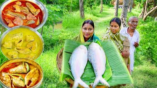 ইলিশের মরশুমে সেরা তিনটি ইলিশ মাছের রেসিপি বেগুন ইলিশসরষে ইলিশইলিশ মাছ ভাপা  hilsha fish recipe [upl. by Secnarfyram]