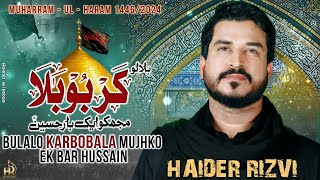 New Muharram Noha 2024  Bulalo Karbobala Mujhko  Imam Hussain Noha 2024  Haider Rizvi  Nohay2024 [upl. by Baudoin997]