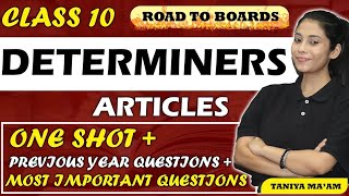 Determiners Class 10  Articles  English Grammar  Types and Examples  One Shot [upl. by Emoreg383]