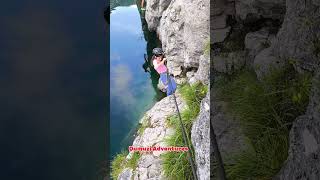 Via Ferrata Gosausee Austria 🇦🇹 viaferrata klettersteige adventure austria lake nature shorts [upl. by Worra973]