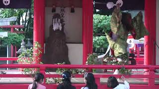 春日神社夏季大祭宵宮 庄内神楽・櫟木神楽座『柴曳』 [upl. by Nakah]