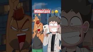 Poplu Bana Millionaire 🤑 anime animation millionaire lottery [upl. by Nnylaf]