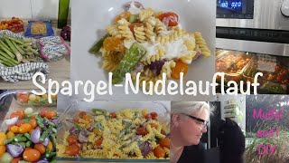 SpargelNudelauflauf mit Burrata schneller vegetarischer GemüseNudelauflauf [upl. by Ragen36]