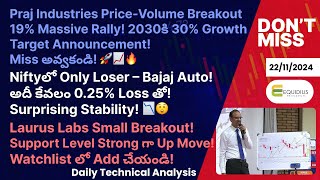 Praj Industries PriceVolume Breakout 19 Massive Rally 2030కి 30 Growth Target Announcement [upl. by Widera396]