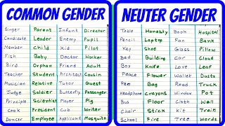 Masculine and Feminine । Common Gender। Neuter Gender। Masculine Feminine Gender [upl. by Aeduj]