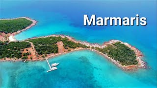 Marmaris drone Adakoy Akyaka Cleopatra Island [upl. by Peterec]