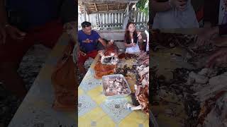 Lechon slicing molopolo white sand beach resorts vacation2024 familytime [upl. by Iramat461]