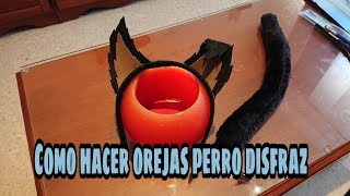 como hacer orejas perro disfraz [upl. by Sllew]