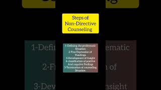 Steps of NonDirective counseling ugcnet ctet education [upl. by Olram]