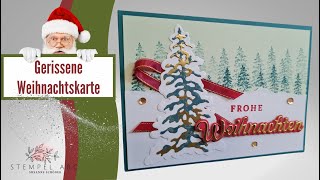 Gerissene Weihnachtskarte  Produkte von Stampin´UP [upl. by Niccolo978]