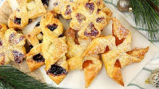 3 Ingredient Puff Pastry Desserts  Easy Christmas Recipes [upl. by Neih]