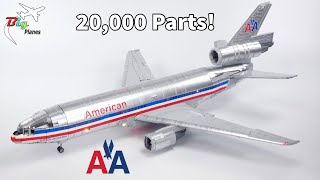 LEGO American Airlines DC10 MOC Motorized Landing Gear 20000 Parts and Full Interior [upl. by Kimber775]