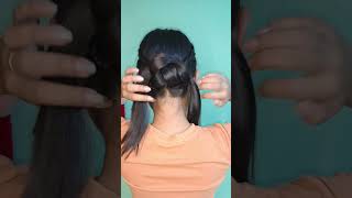 Pretty low bun tutorial hairstyle shorts bun youtubeshorts [upl. by Rodl]