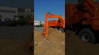 Sixdrive selfunloading truck diggingFour unlike transport vehicles P6007 [upl. by Mano]