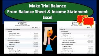 How to Create Income statement and Balance Sheet from Trial Balance 5 easy steps [upl. by Dottie526]