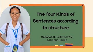 Grade 7 English Four Kinds of Sentences according to structure [upl. by Almena]