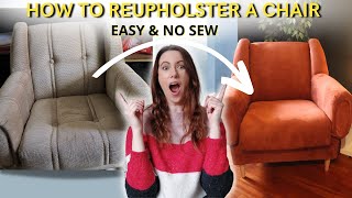 Arm chair revamp no sewing easy tutorial [upl. by Alidis61]