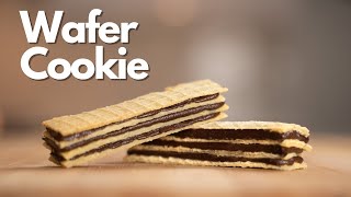 CRISPY Wafer Biscuit Recipe  How to make Wafer dessert [upl. by Rheingold]