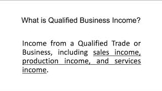 Qualified Business Income Deduction  Mechanics [upl. by Morena131]